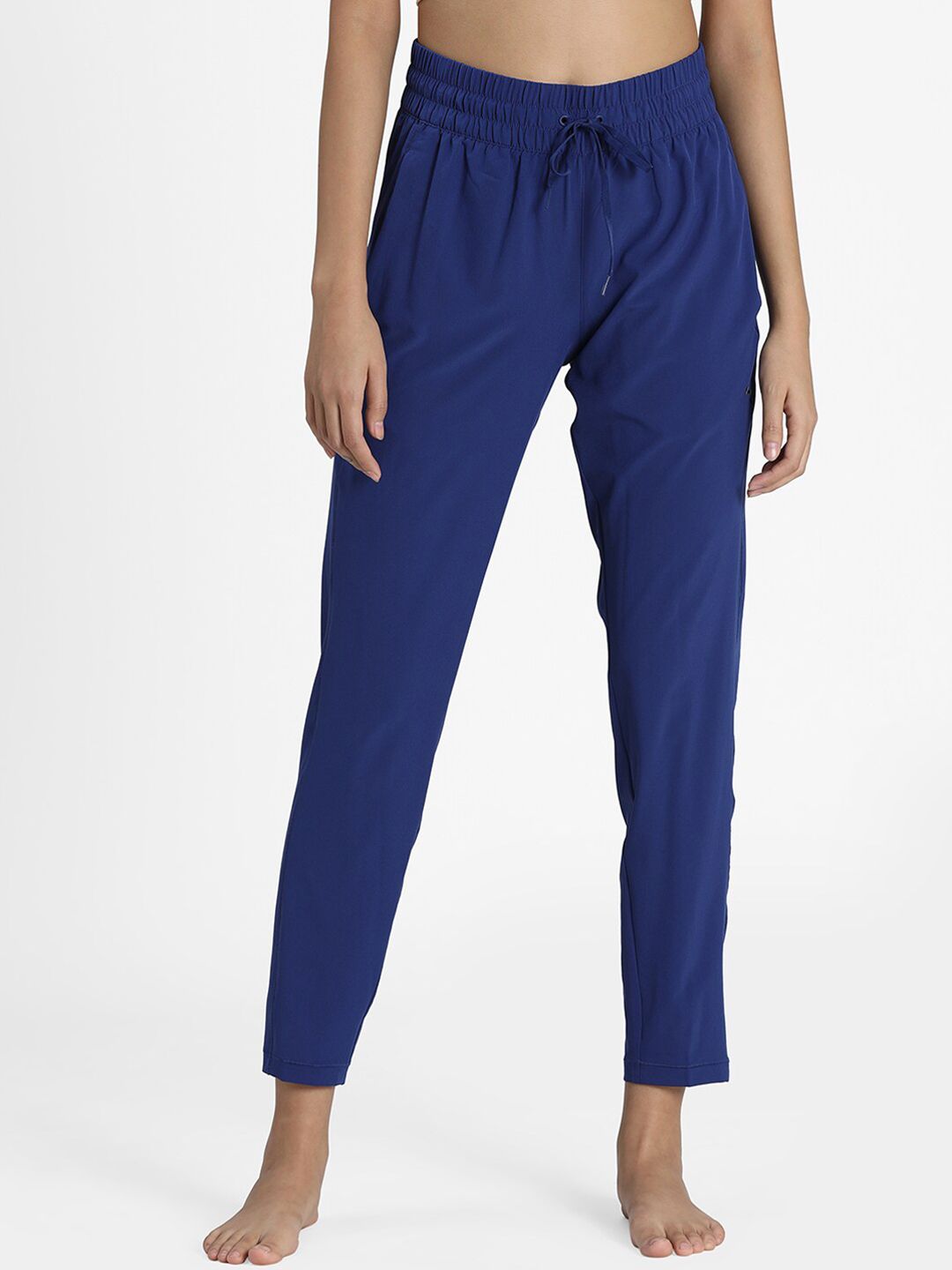 Puma Women Blue Solid Yoga Track Pants Price in India