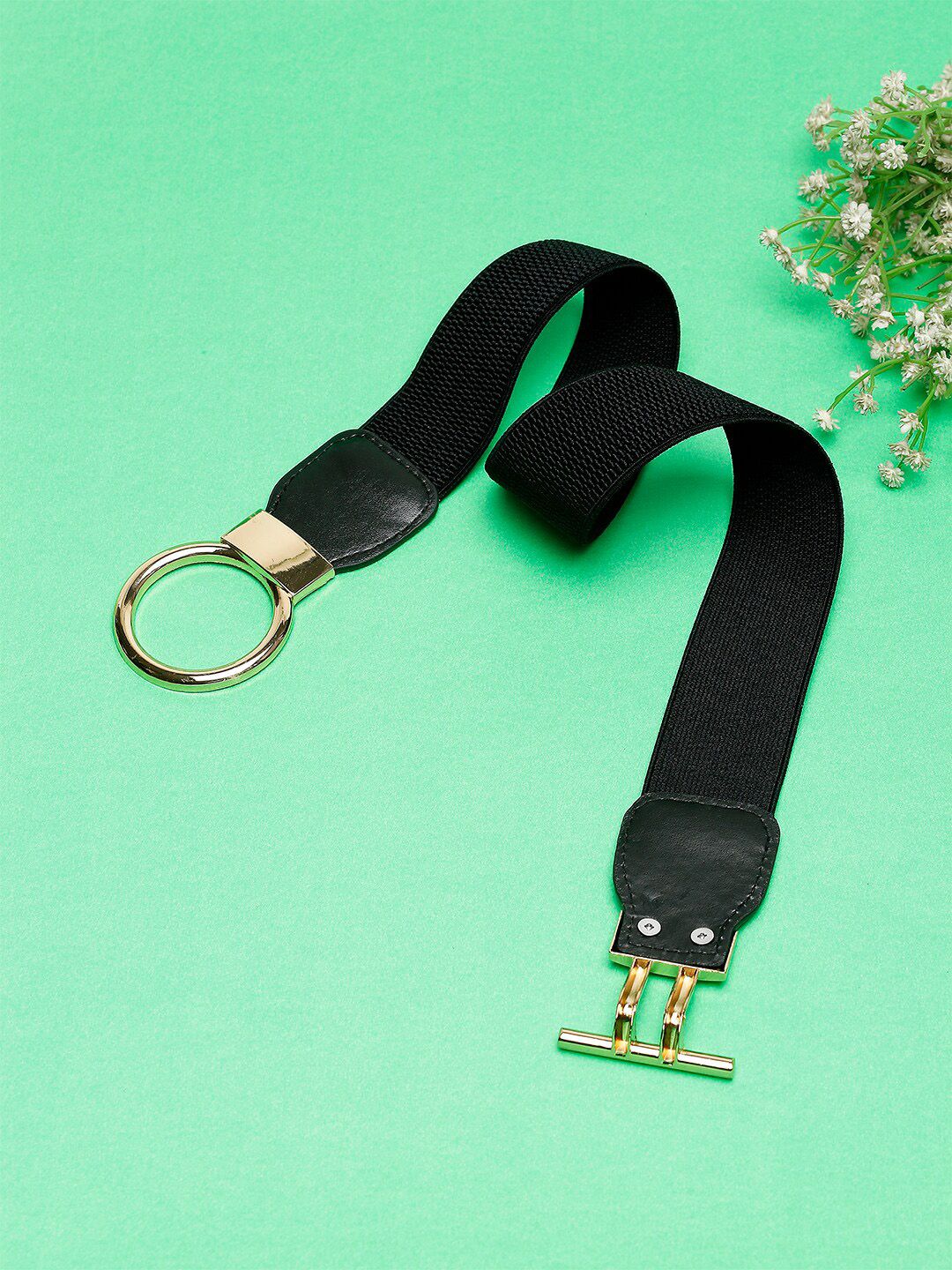 YouBella Women Black Textured Belt Price in India