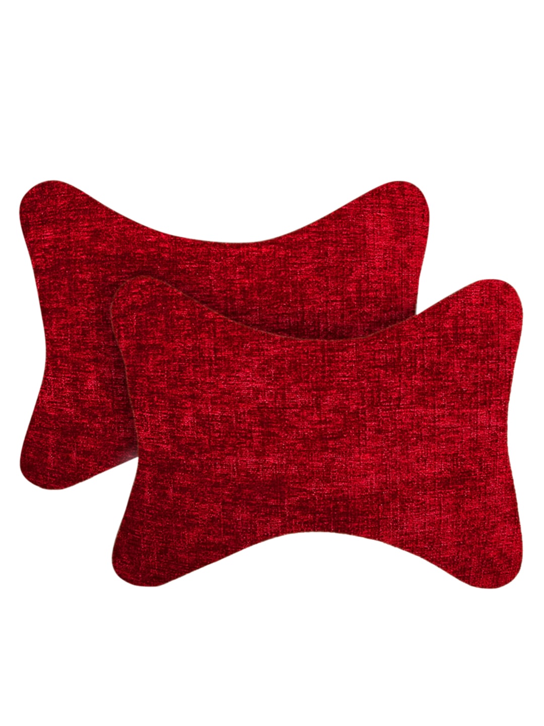 Lushomes Set of 2 Red Neck Rest Pillow for Cars Price in India