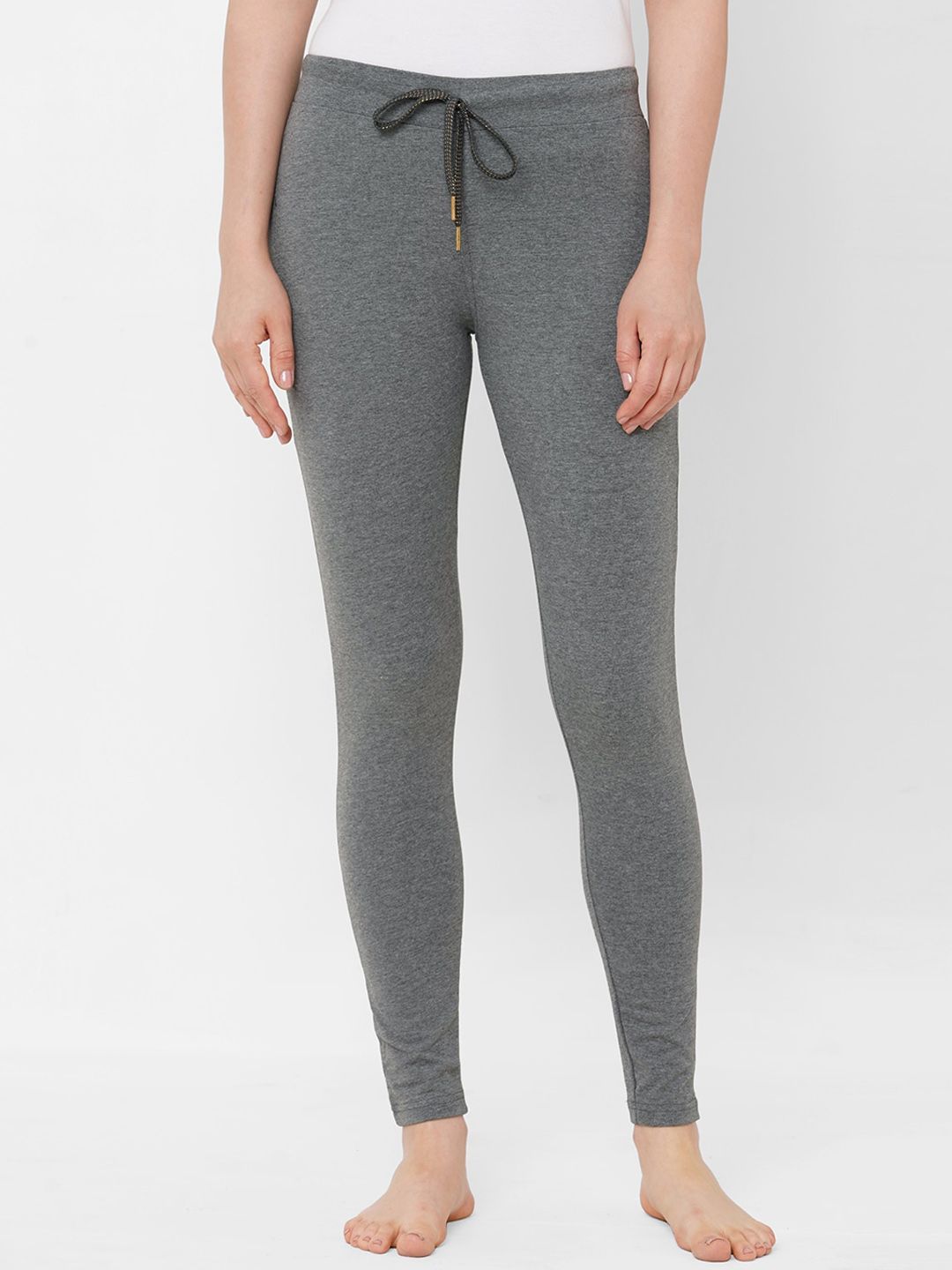 Sweet Dreams Women Charcoal Grey Cotton Lounge Pants Price in India