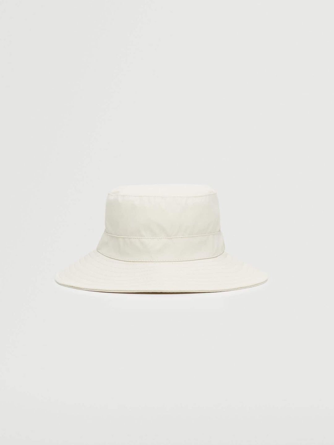 MANGO Women Off-White Solid Adjustable Bucket Hat Price in India