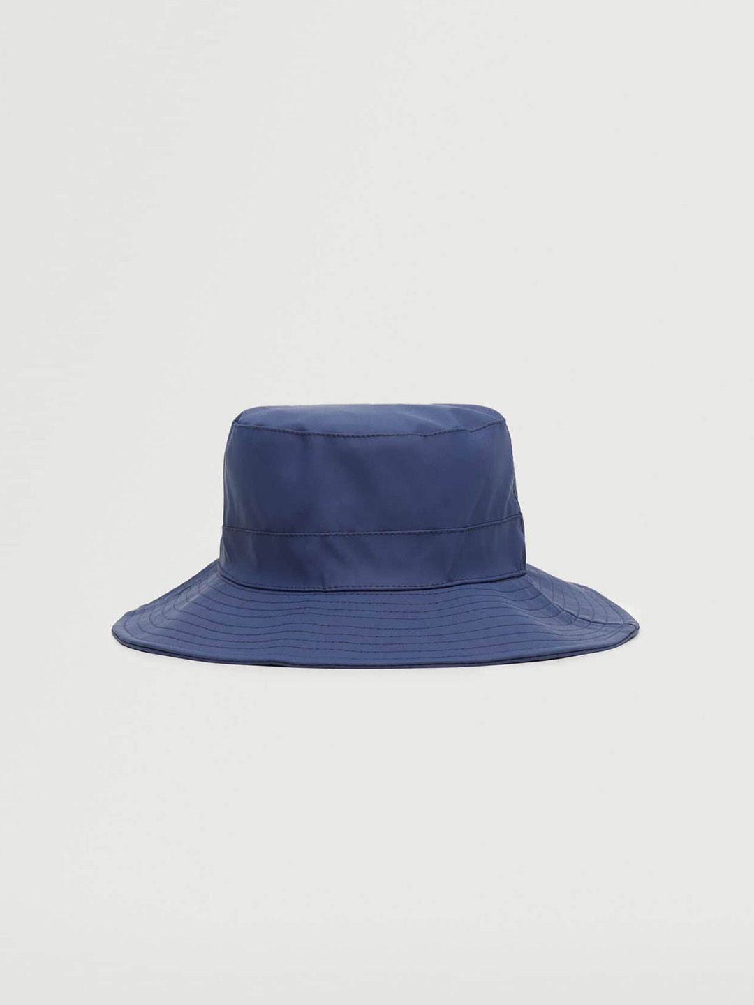 MANGO Women Navy Blue Solid Adjustable Bucket Hat Price in India