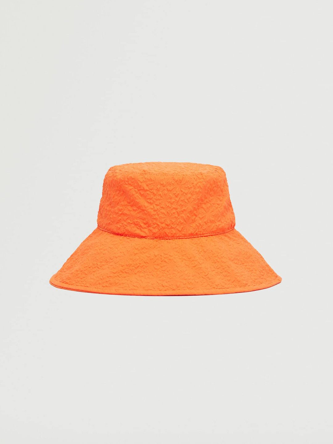 MANGO Women Orange Textured Bucket Hat Price in India