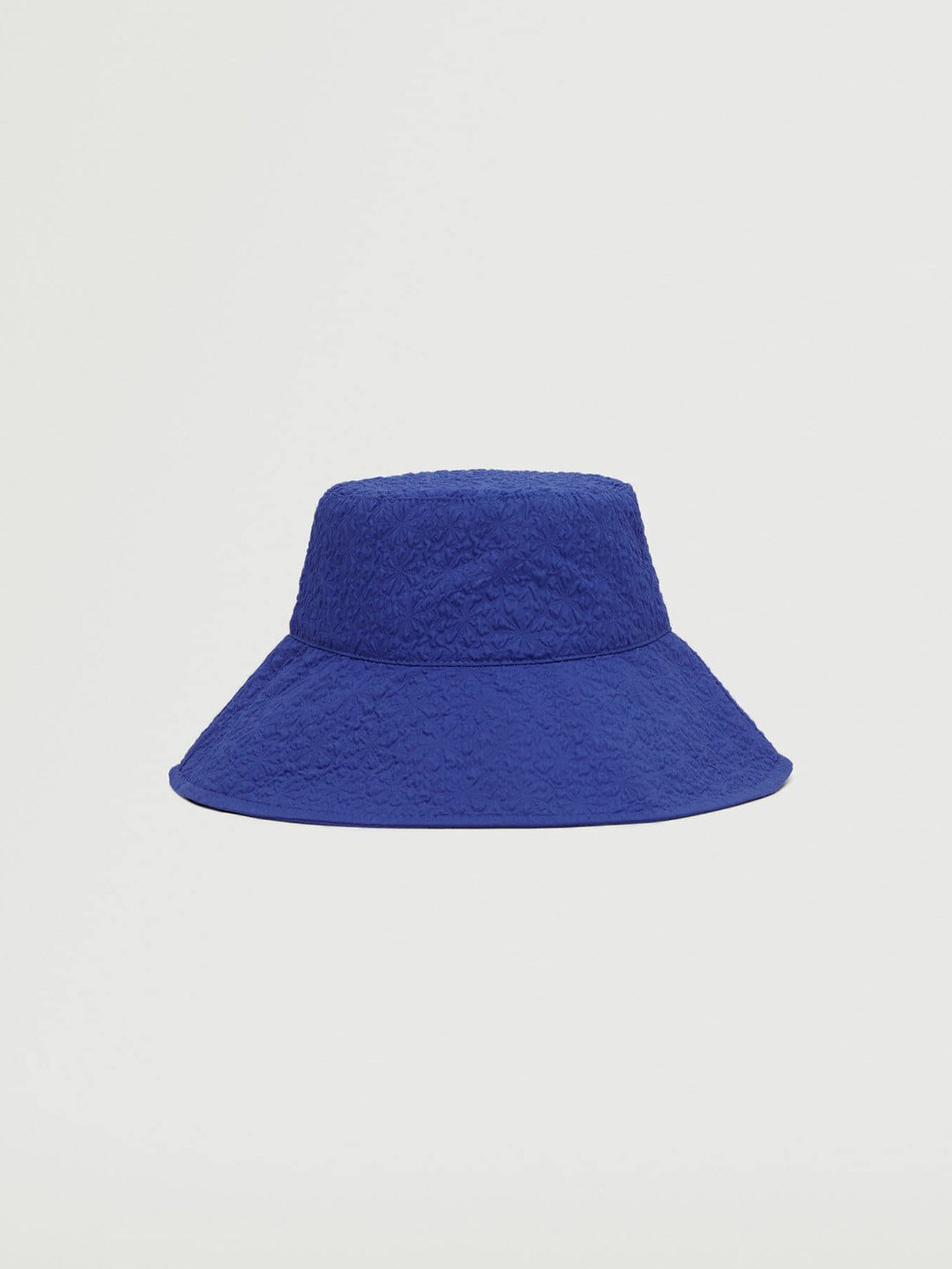 MANGO Women Blue Textured Bucket Hat Price in India