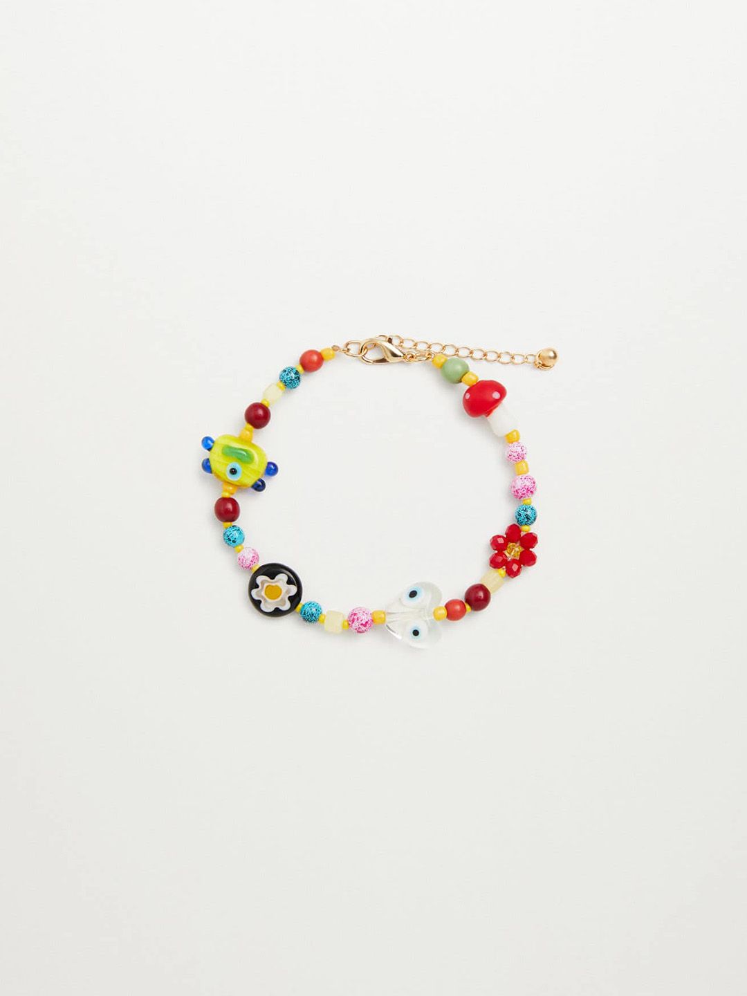 MANGO Women Multicoloured Beaded Bracelet Price in India