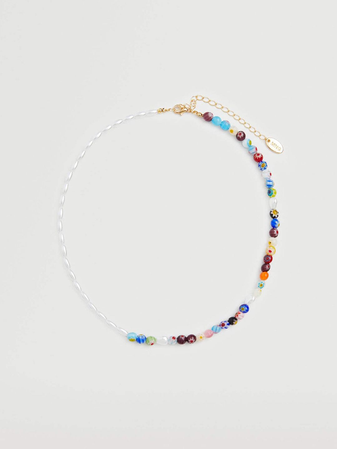 MANGO Multicoloured Beaded Necklace Price in India