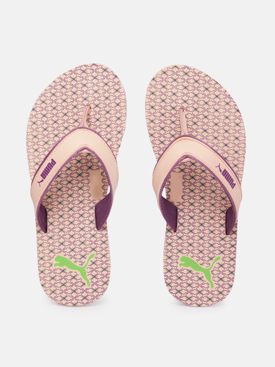 Puma Unisex Pink Solid Thong Flip-Flops Price in India