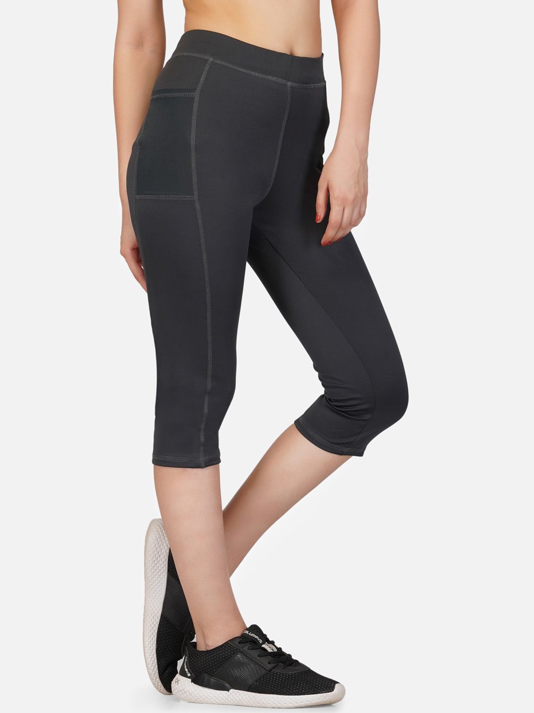 IMPERATIVE Women Grey Tights Yoga Pant Price in India