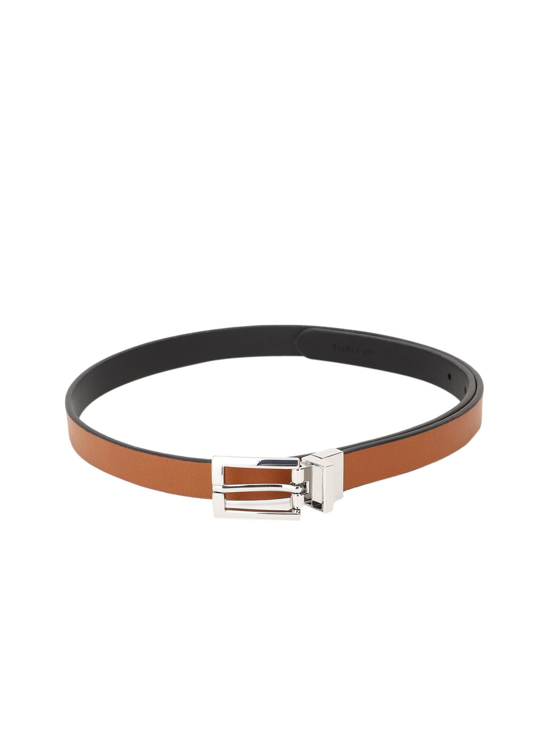 Van Heusen Woman Women Black Reversible PU Belt Price in India