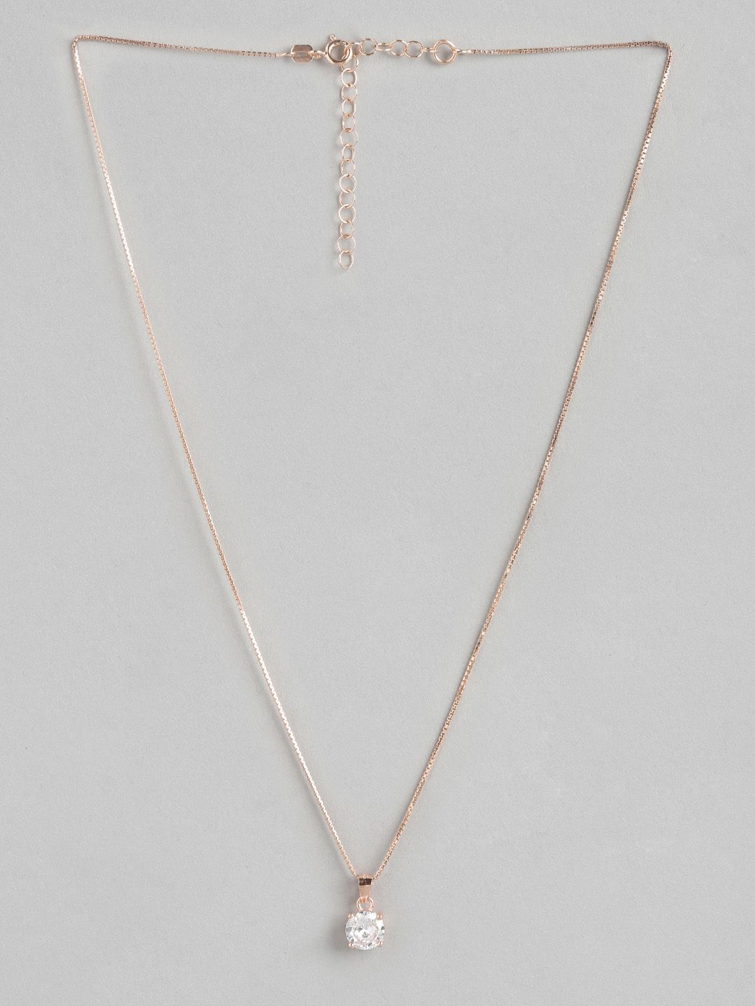 Zavya 925 Sterling Silver Rose Gold-Plated Chain Price in India