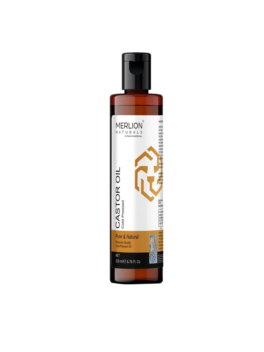MERLION NATURALS Brown Castor Hair Oil 200 ml Price in India