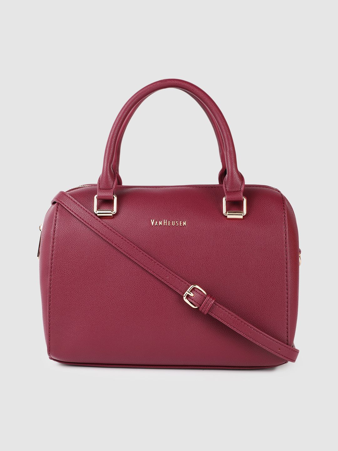 Van Heusen Maroon Solid Handheld Bag Price in India