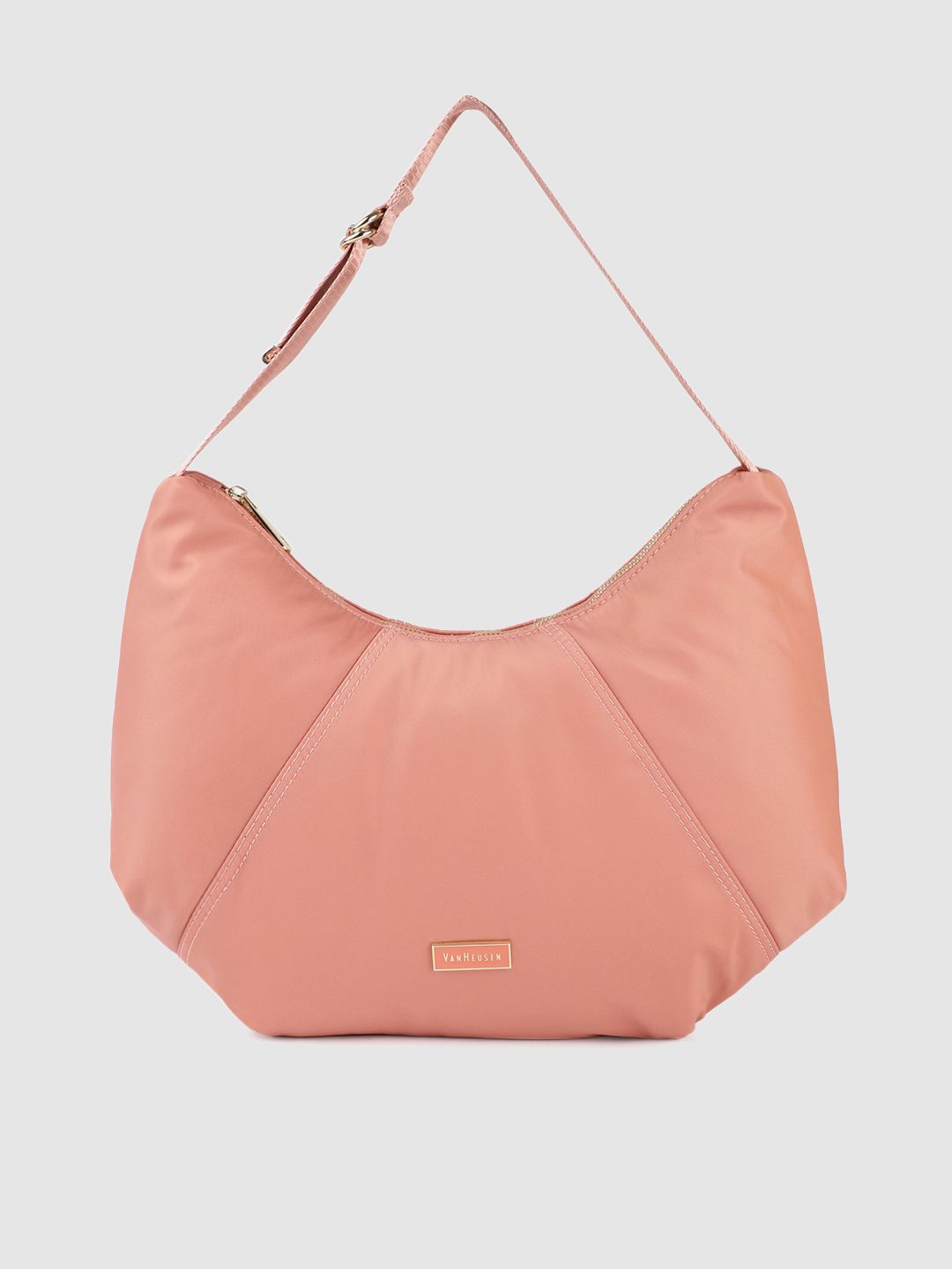 Van Heusen Rose Solid Structured Hobo Bag Price in India