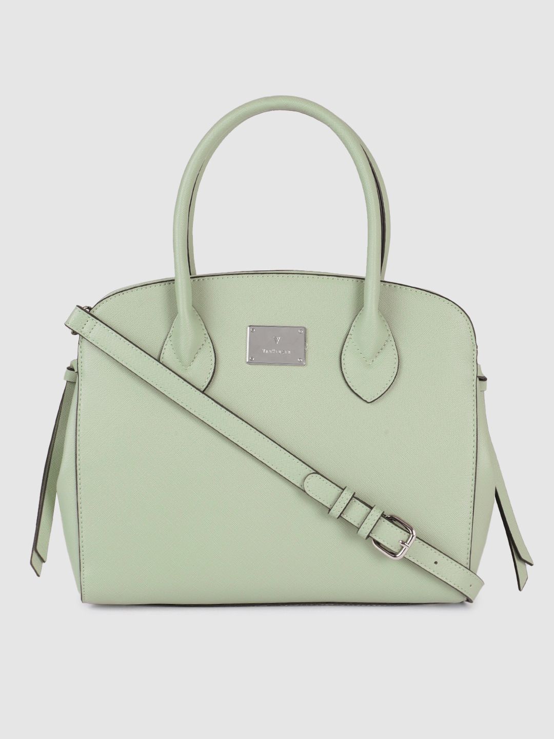 Van Heusen Green PU Structured Handheld Bag Price in India