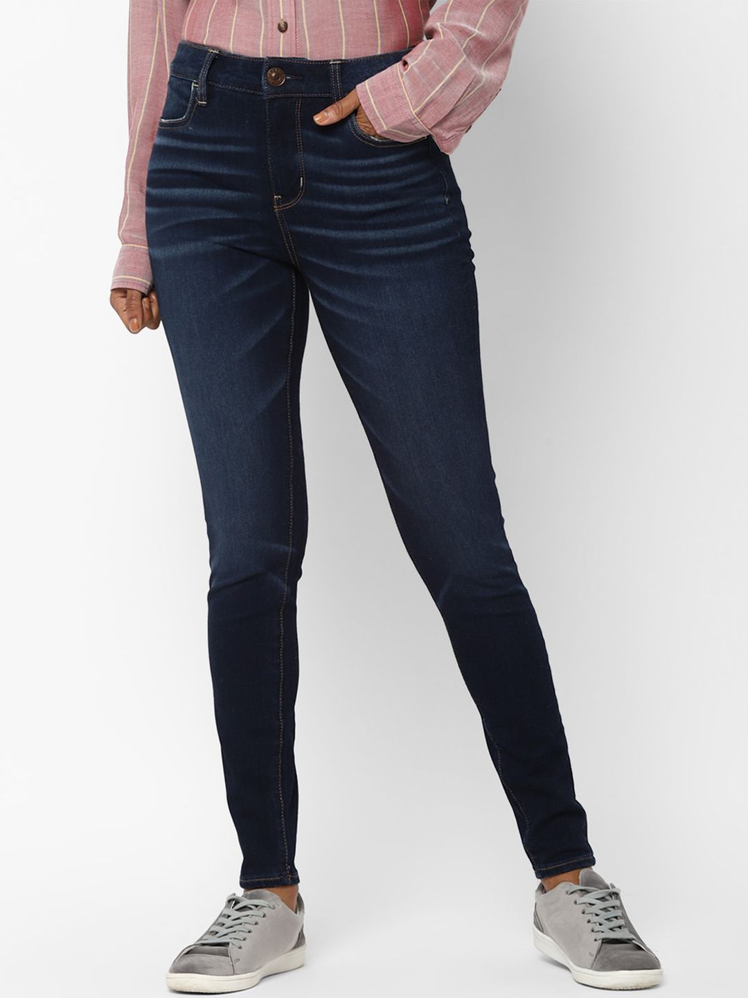 AMERICAN EAGLE OUTFITTERS Women Blue Slim Fit Jeans