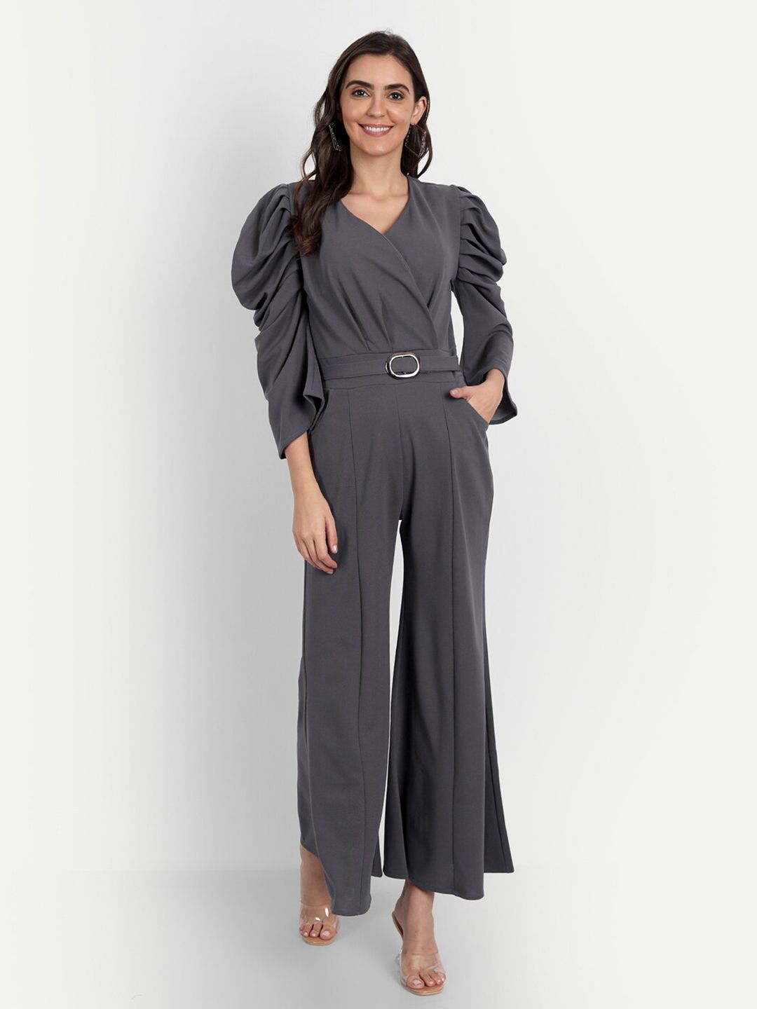 BROADSTAR Women Grey Basic Jumpsuit Price in India