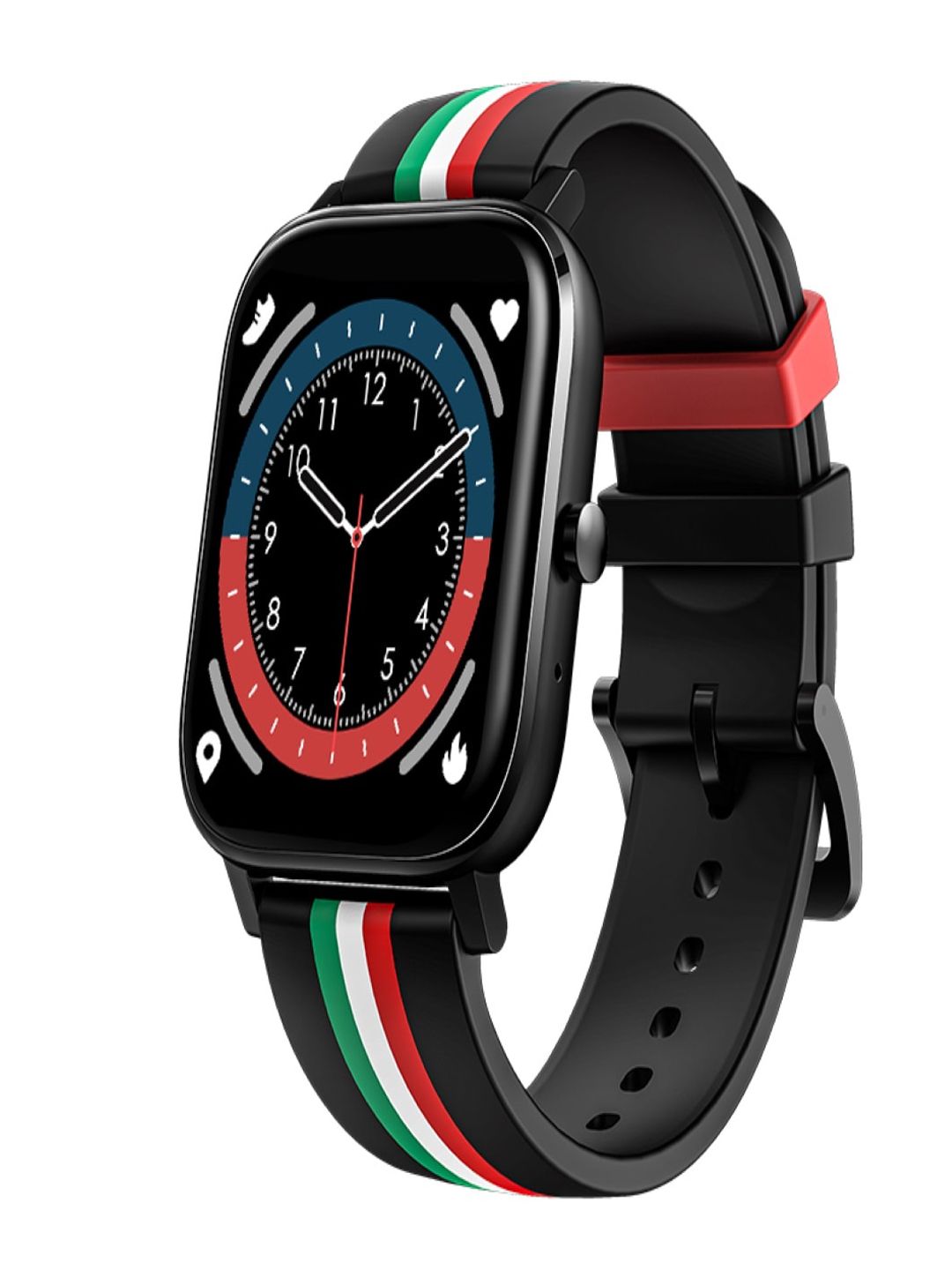 SHOPEVOLVES Red & Black NextFIT Song S Full Touch Smart Watch Price in India