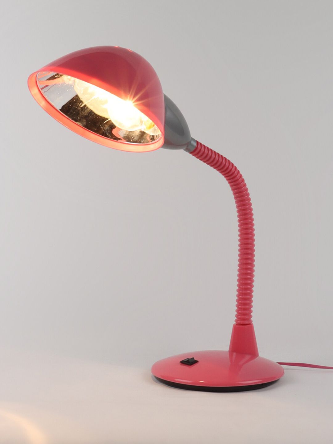 BEVERLY STUDIO Pink & Grey Metal Bell Shaped  Quirky Study Lamp Price in India