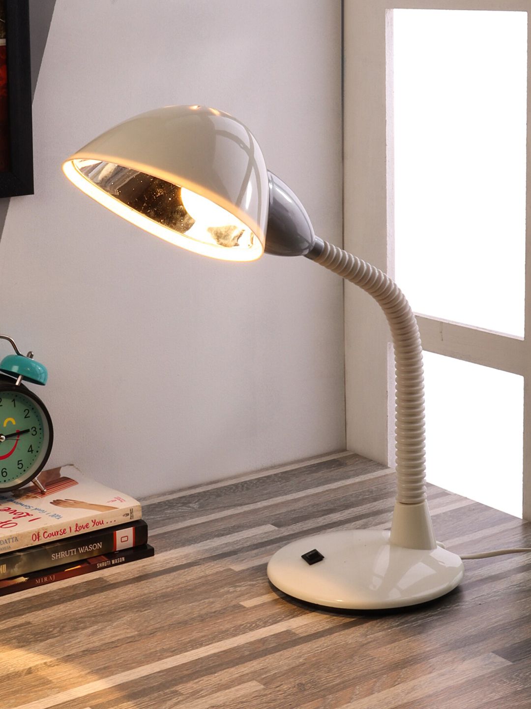 BEVERLY STUDIO White Quirky Study Lamp Price in India