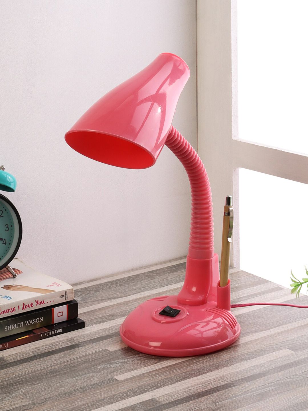 BEVERLY STUDIO Pink Metal Bell Shaped Quirky Study Lamp Price in India