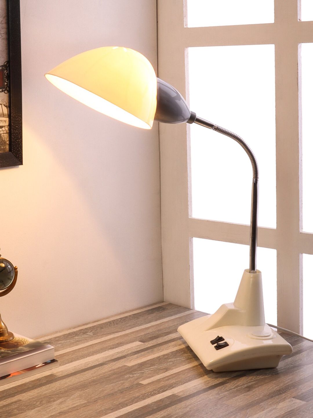BEVERLY STUDIO White Quirky Study Lamp Price in India