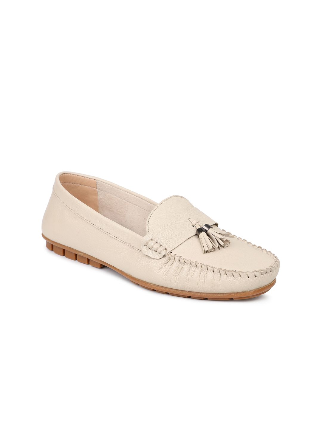 Inc 5 Women Beige Textured Loafers Price in India