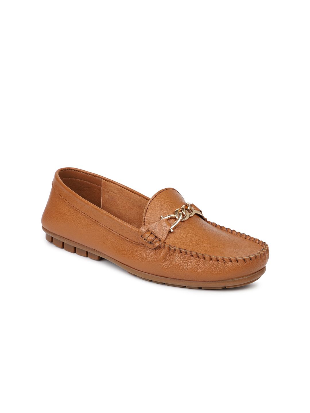 Inc 5 Women Coffee Brown Solid Loafers Price in India