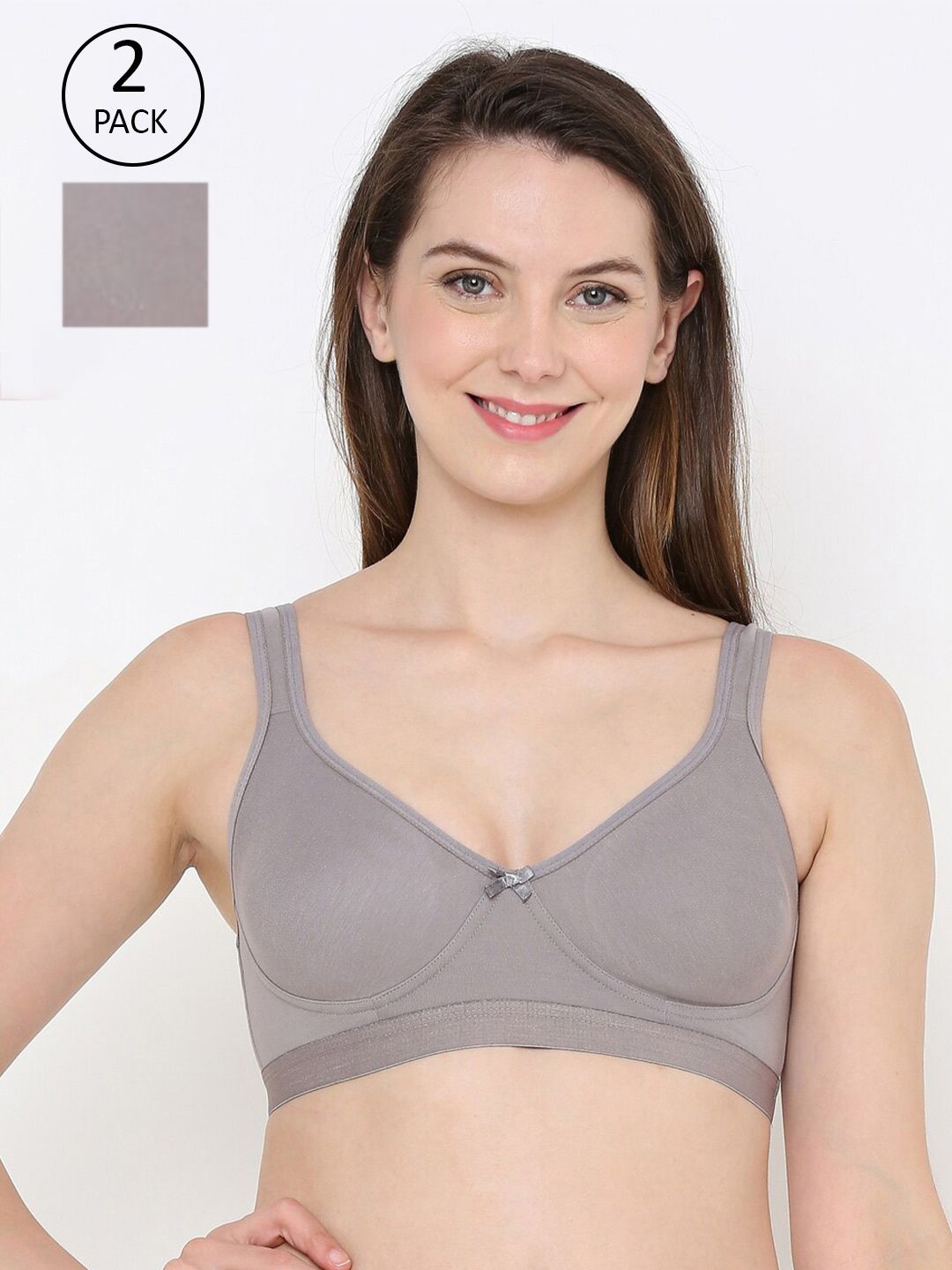 Berrys Intimatess Pack of 2 Grey Everday Sports Bra Price in India