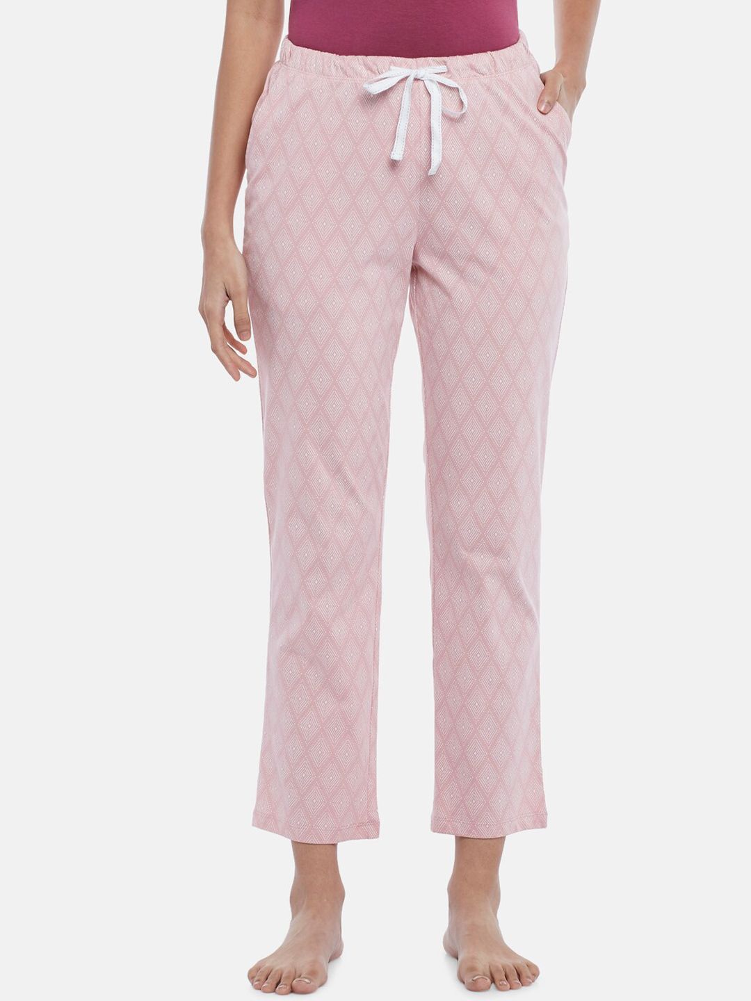 Dreamz by Pantaloons Pink Printed Cotton Lounge Pants Price in India