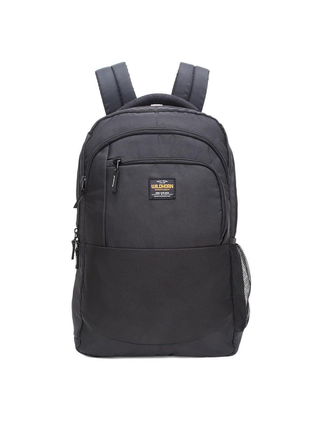 WildHorn Unisex Black Backpack with Compression Straps Price in India