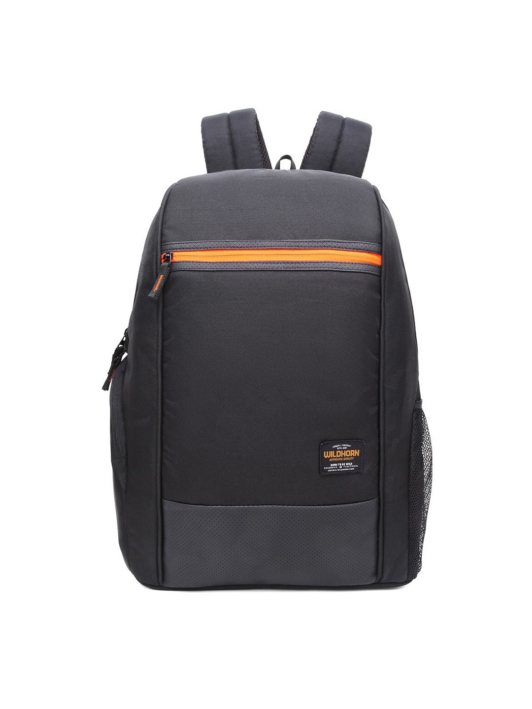 WildHorn Unisex Black Backpack with Compression Straps Price in India