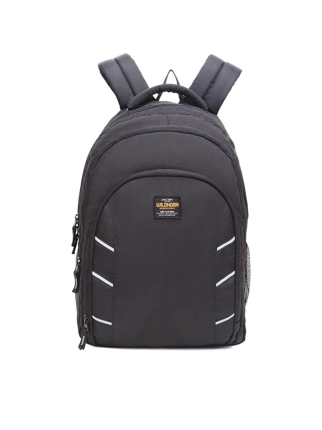 WildHorn Unisex Black Backpack with Compression Straps Price in India