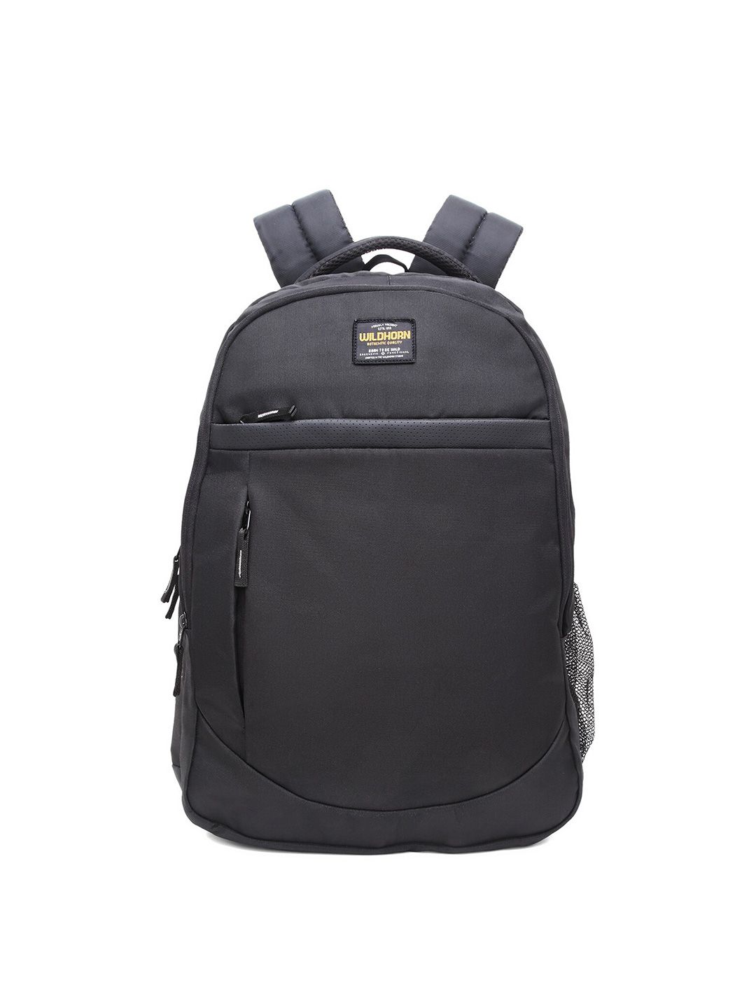 WildHorn Unisex Black Backpack with Compression Straps Price in India