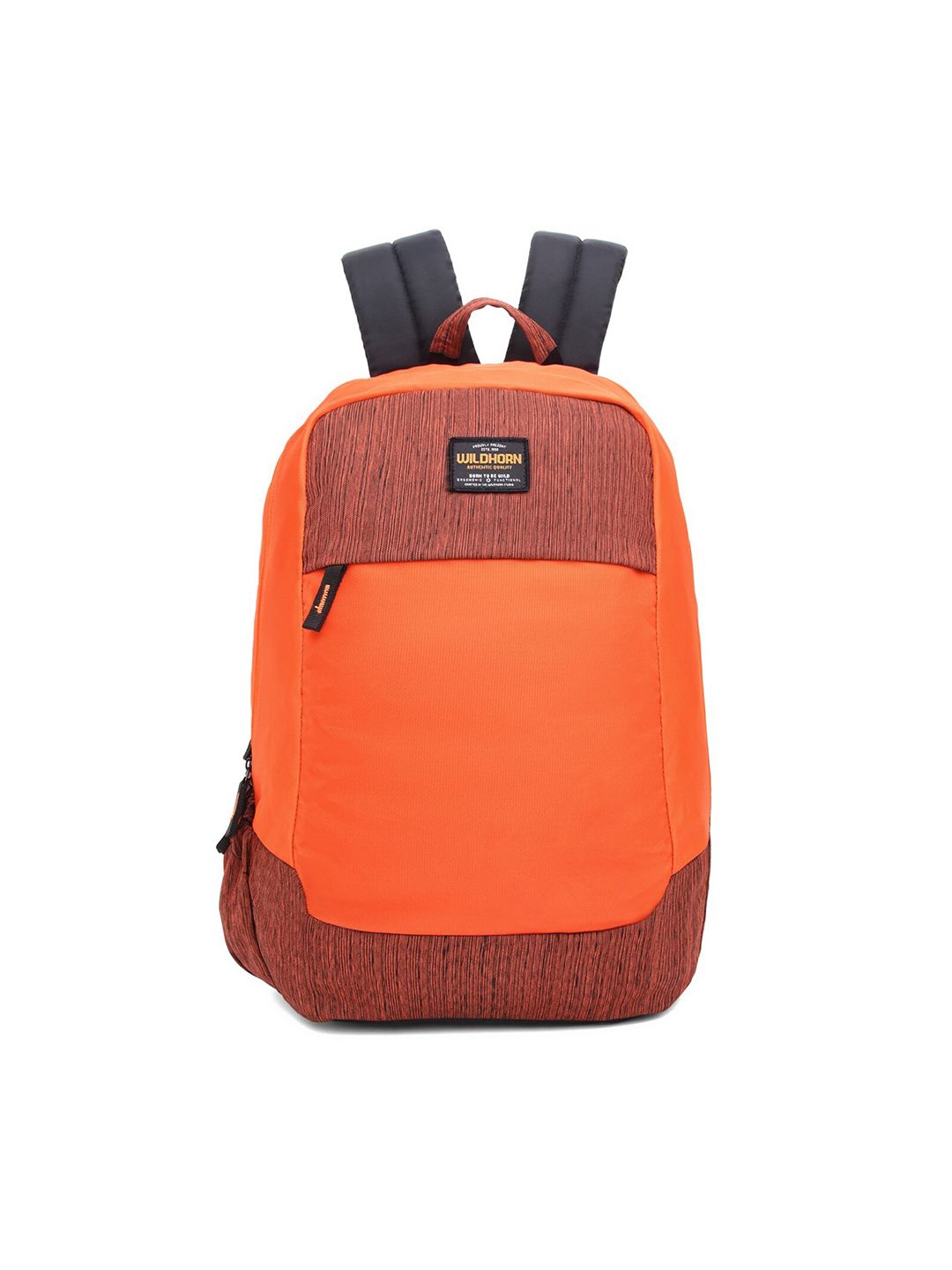 WildHorn Unisex Orange & Black Backpack with Compression Straps Price in India