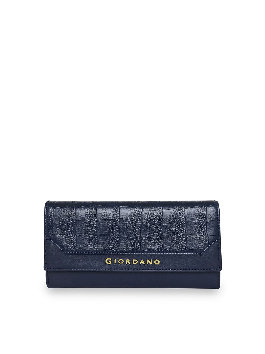 GIORDANO Women Navy Blue PU Two Fold Wallet Price in India