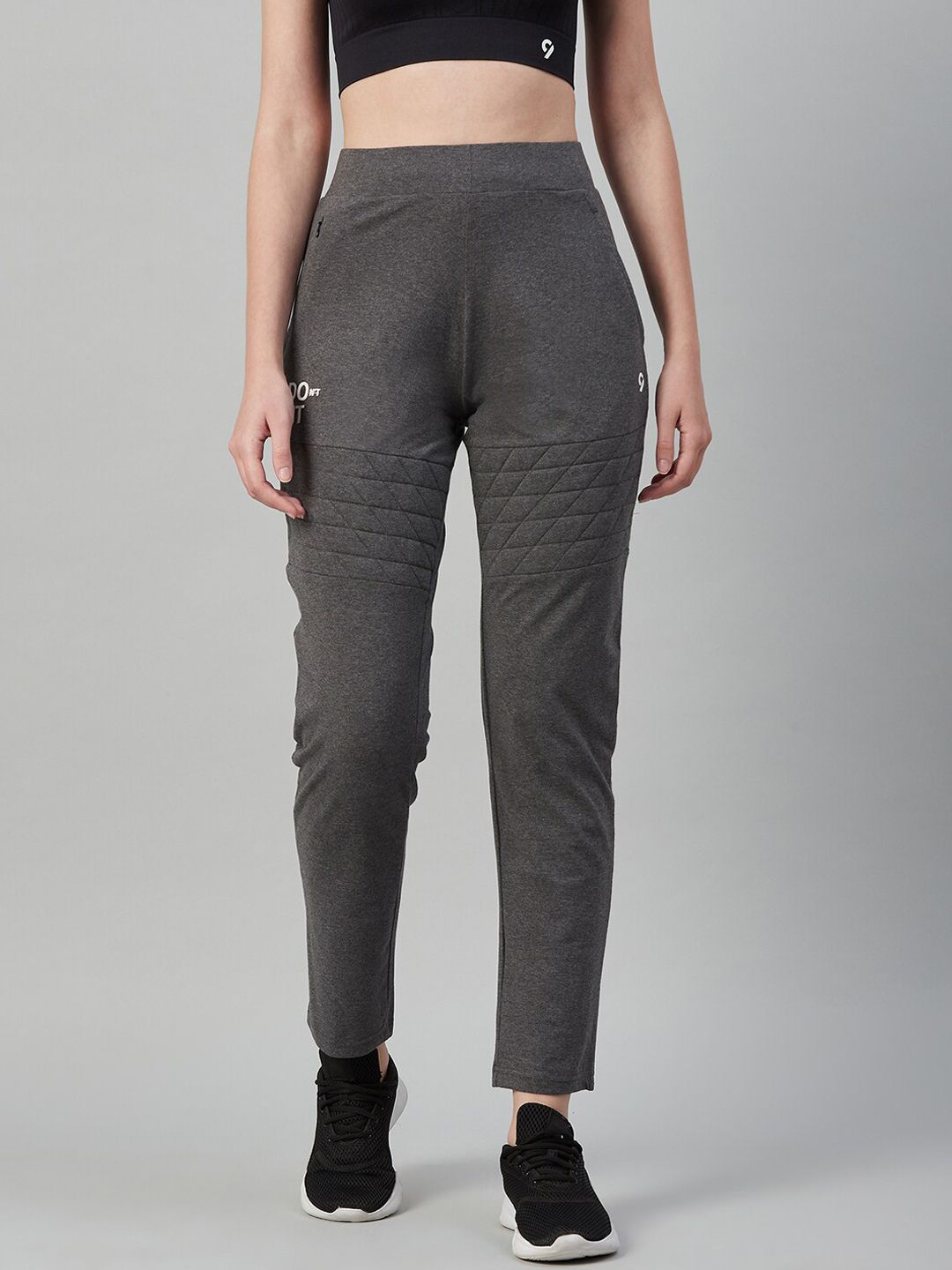 C9 AIRWEAR Women Grey Solid Track Pant Price in India