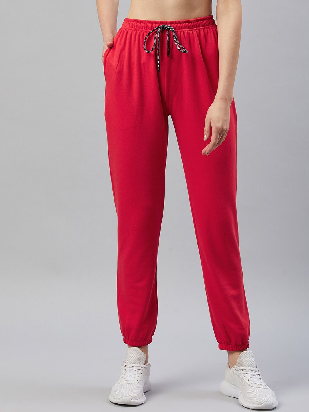 C9 AIRWEAR Women Red Solid Track Pant Price in India