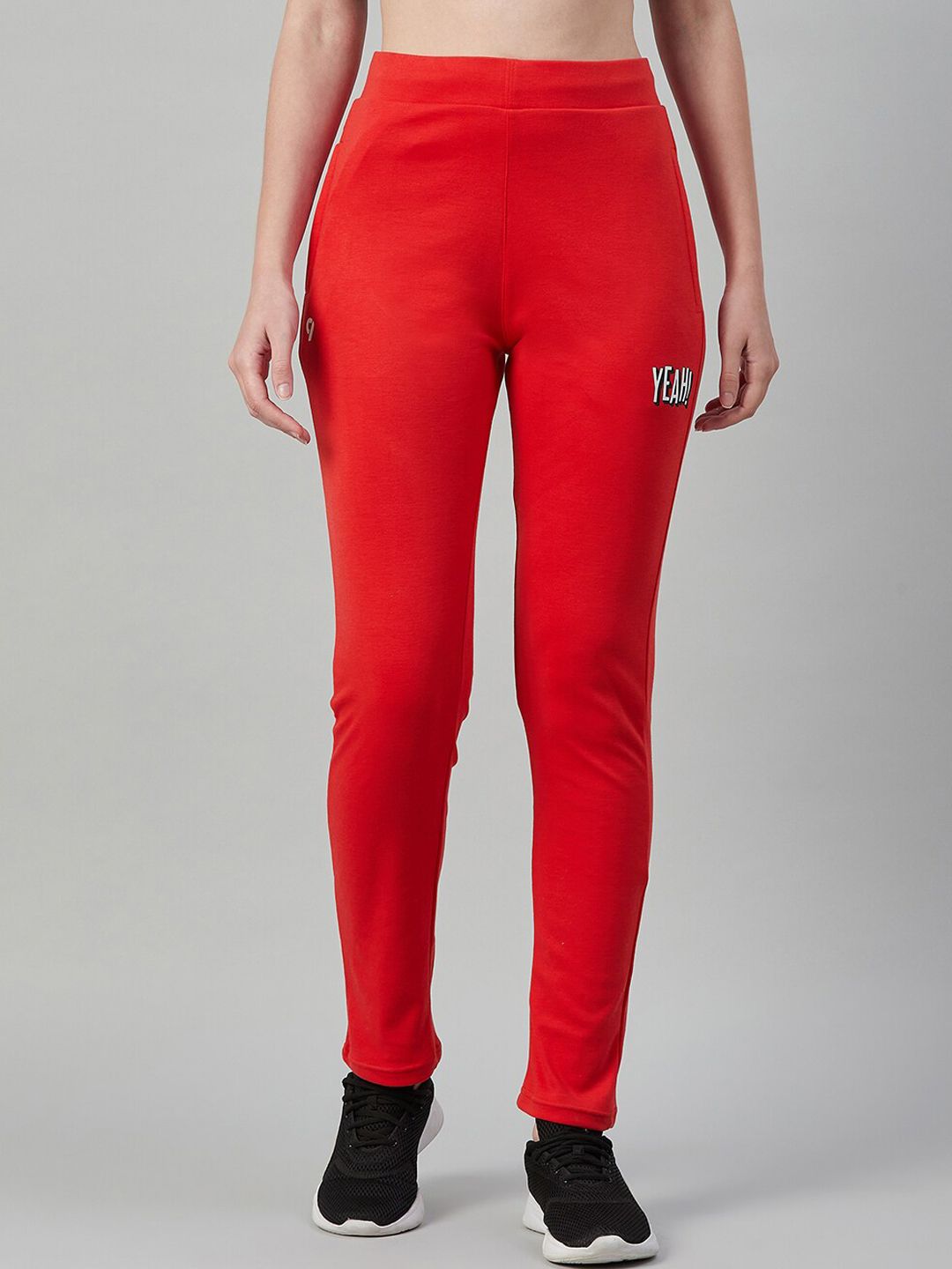 C9 AIRWEAR Women Red Solid Track Pants Price in India