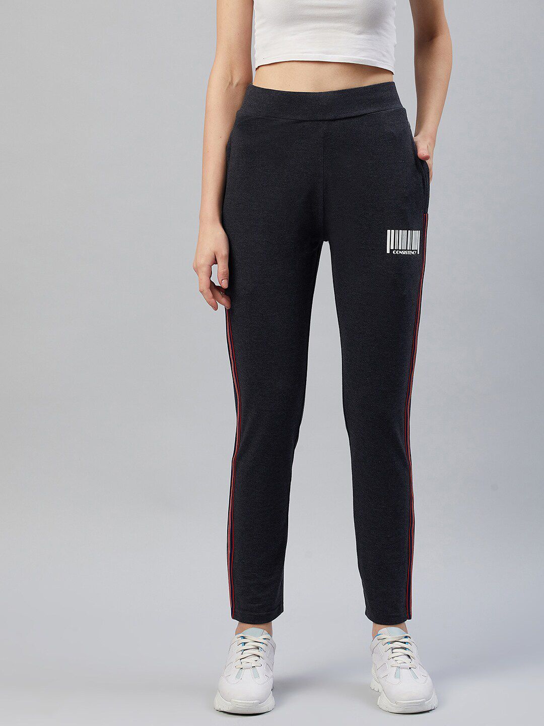 C9 AIRWEAR Women Navy Blue Solid Track Pants Price in India