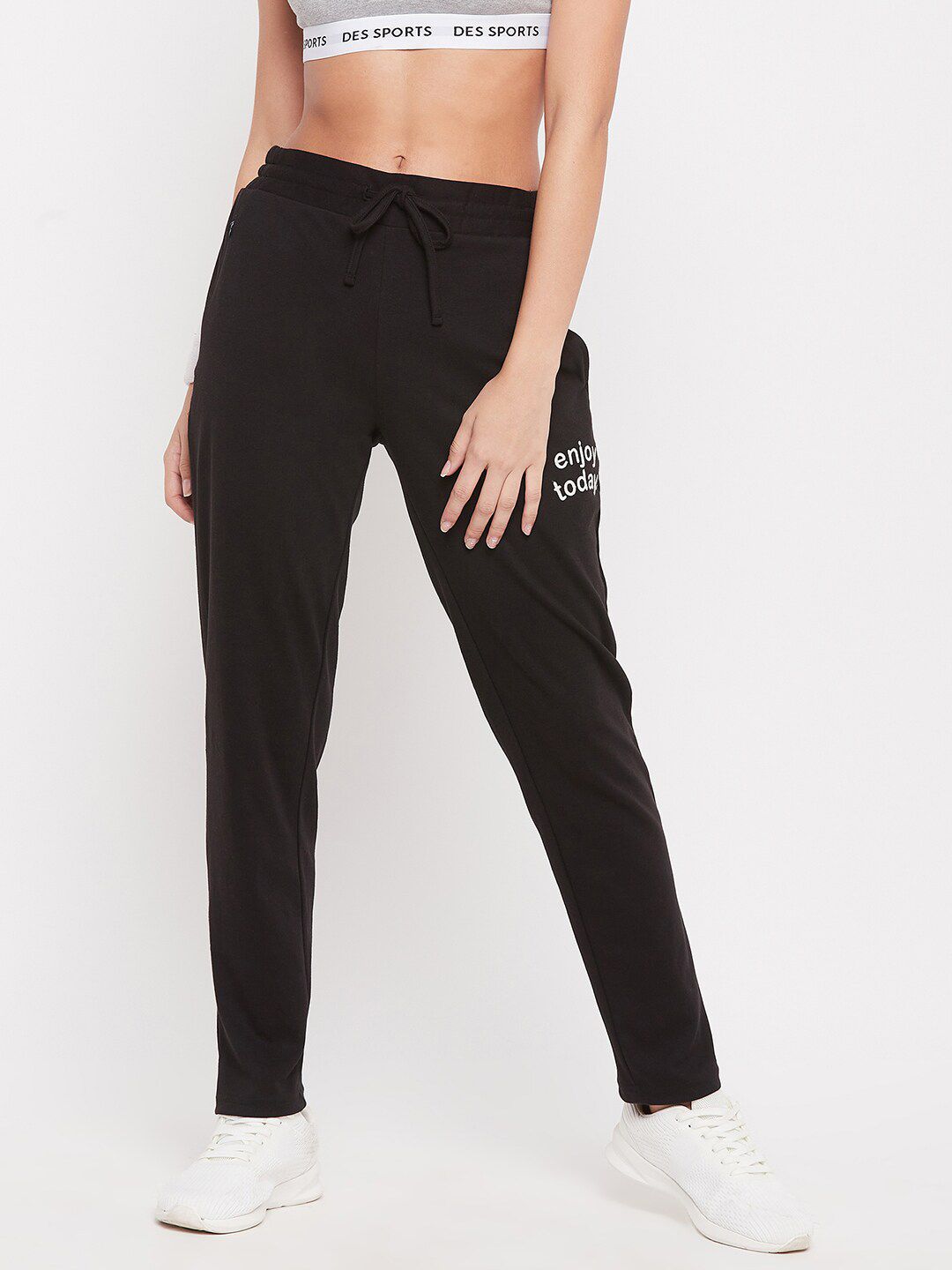 C9 AIRWEAR Women Black Solid Track Pants Price in India