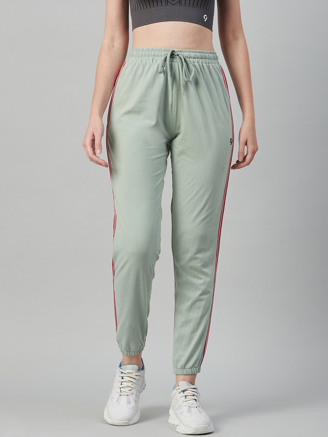 C9 AIRWEAR Women Green Solid Track Pants Price in India