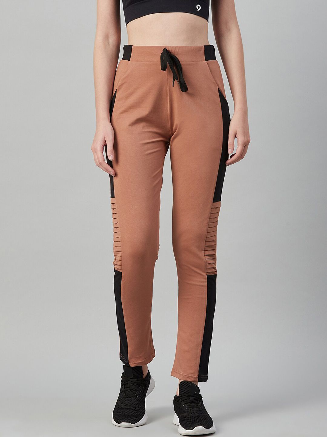 C9 AIRWEAR Women Brown Solid Track Pants Price in India