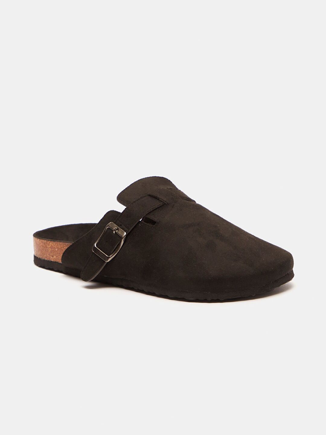shoexpress Women Black Slip on with Buckle Price in India