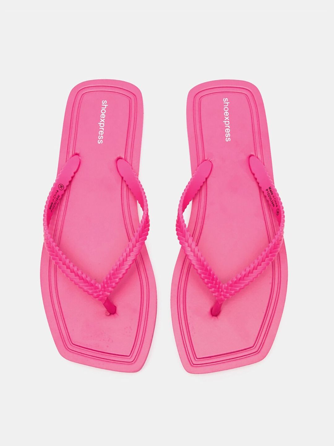 shoexpress Women Pink Rubber Slip-On Price in India