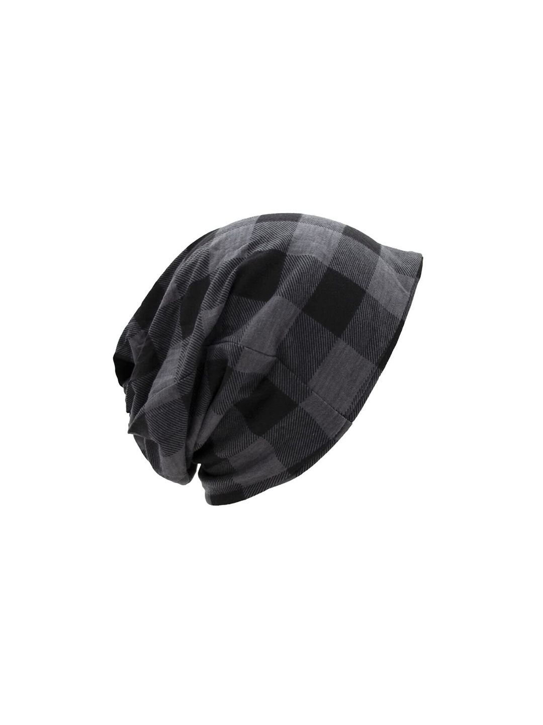 YOUSTYLO Unisex Black & Grey Printed Beanie Price in India