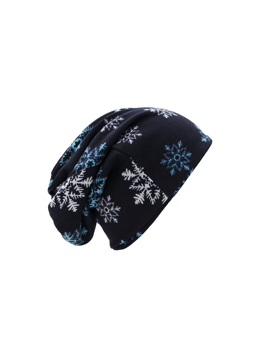 YOUSTYLO Unisex Blue & White Printed Cotton Beanie Price in India