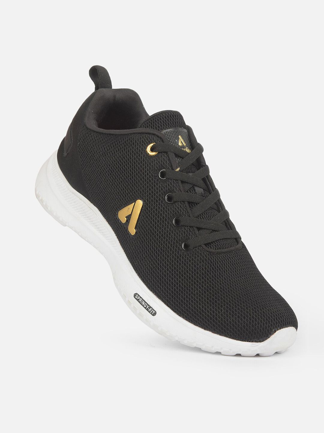 Aqualite Men Black Mesh Running Non-Marking Shoes