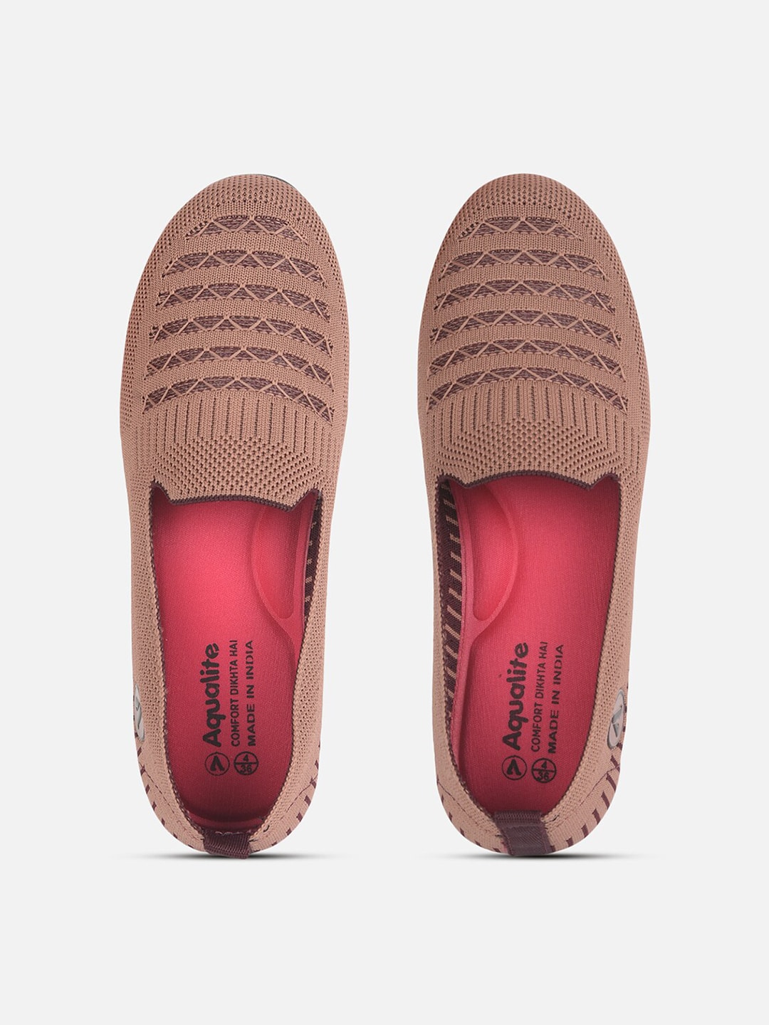 Aqualite Women Pink Mesh Walking Shoes Price in India