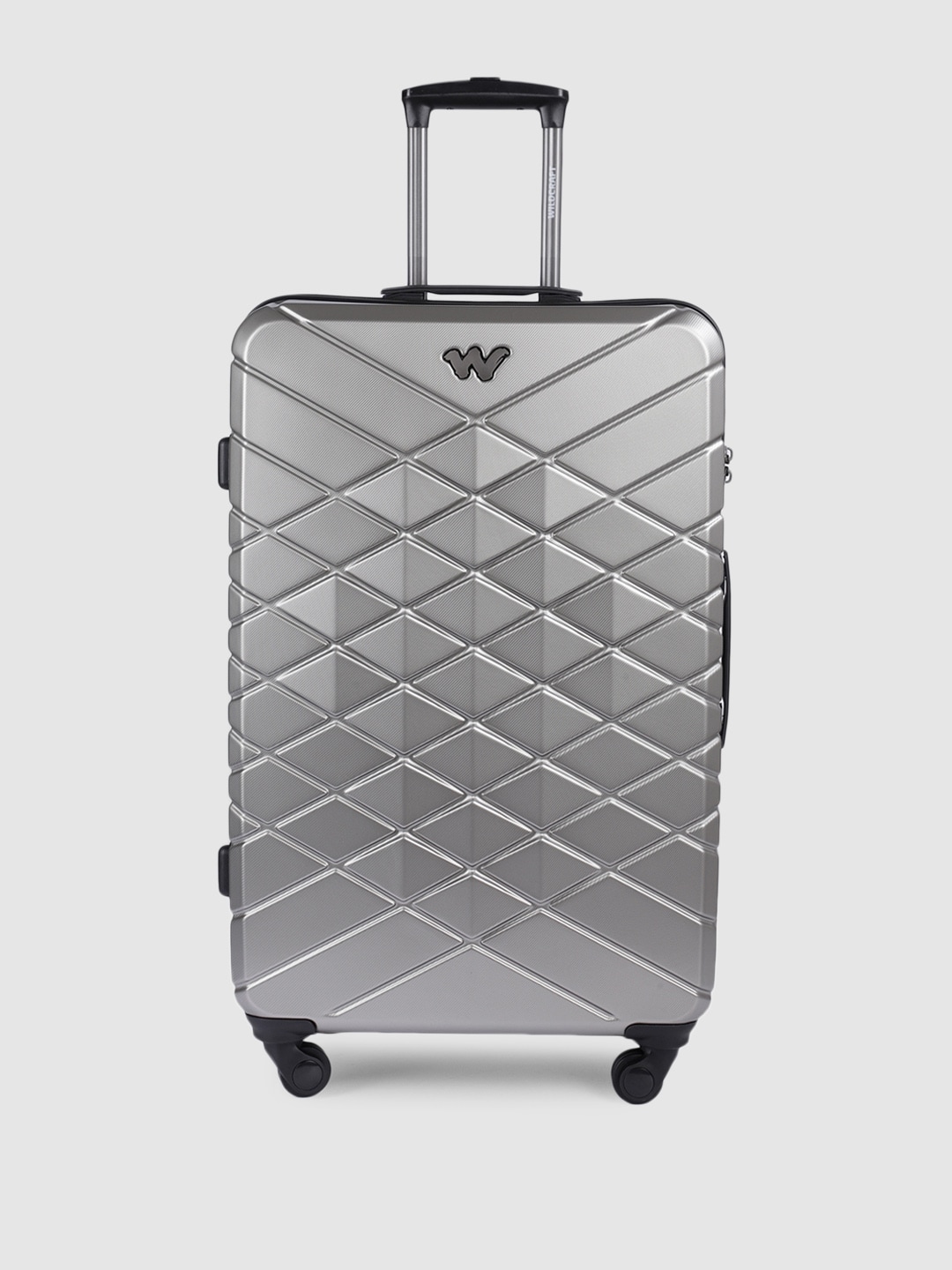Wildcraft Champagne Textured Saiph Large Trolley Suitcase