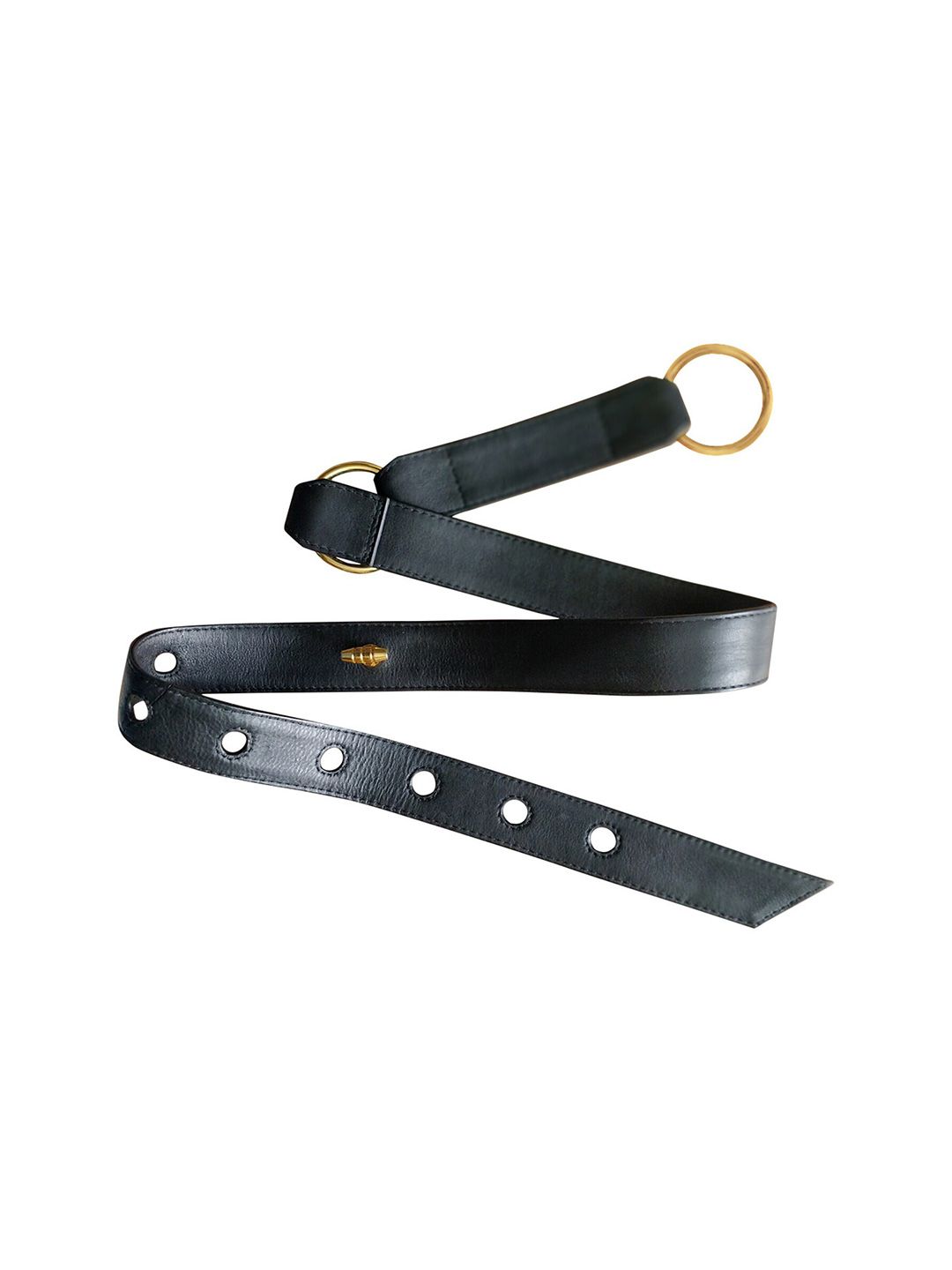 IMMRI Women Black Leather Belt Price in India